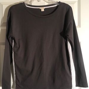 Jcrew xs grey and stripped top